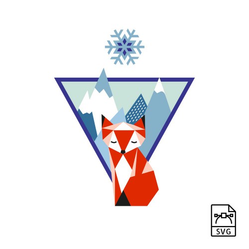 Mountain fox - Vector graphics